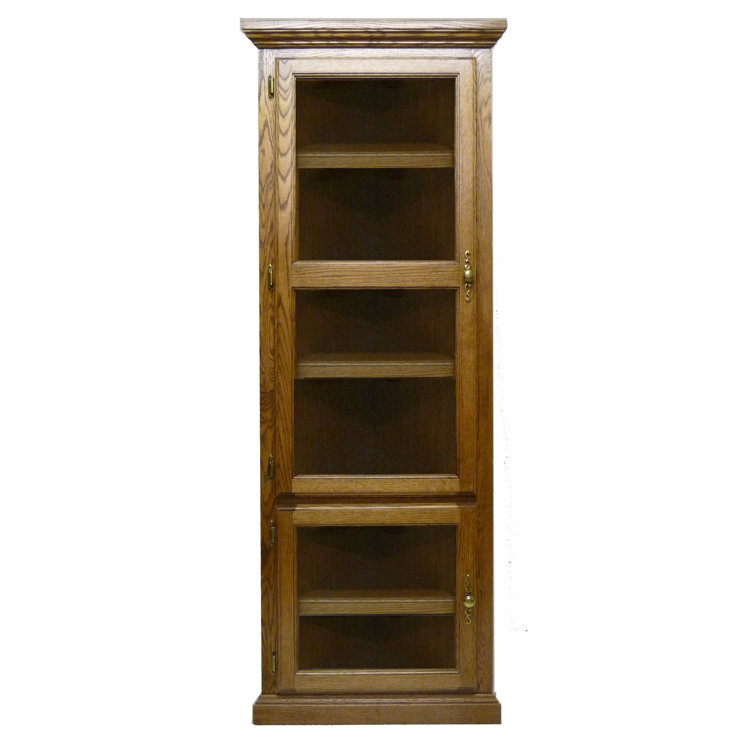 Loon Peak® Leary 72'' H x 24'' W Solid Wood Corner Bookcase & Reviews